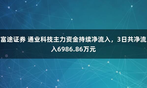 富途证券 通业科技主力资金持续净流入，3日共净流入6986.86万元