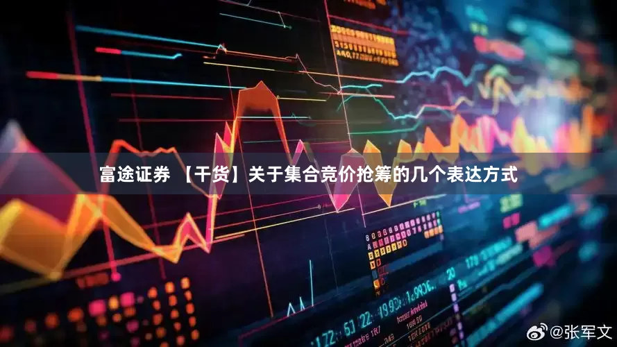 富途证券 【干货】关于集合竞价抢筹的几个表达方式